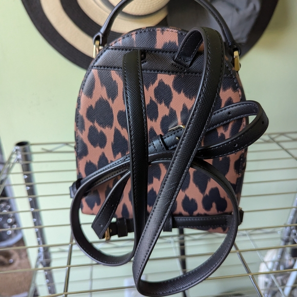 kate spade Leopard Print Mini Backpack - Brown/Black - Picture 5 of 5